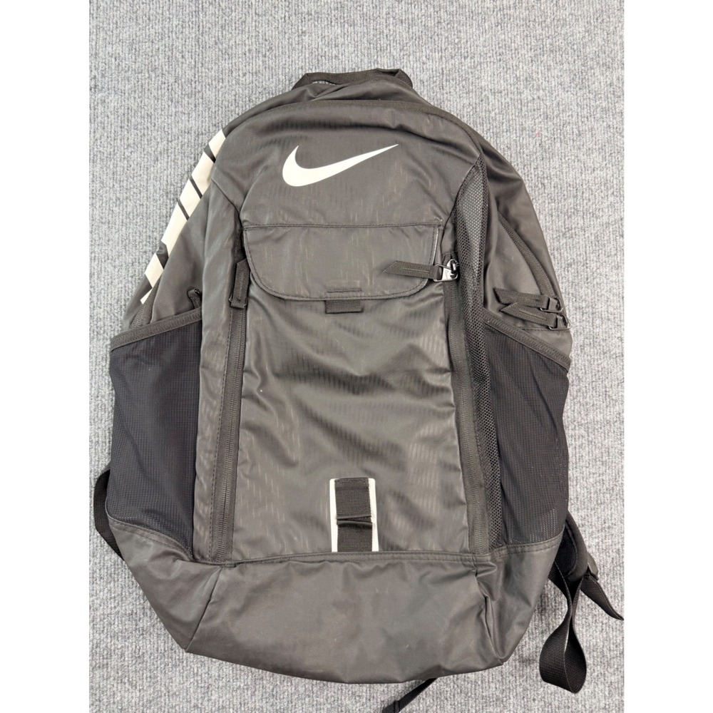 Nike Pro Adapt‎ Backpack Black White Swoosh Travel School Gym Bag Polyester